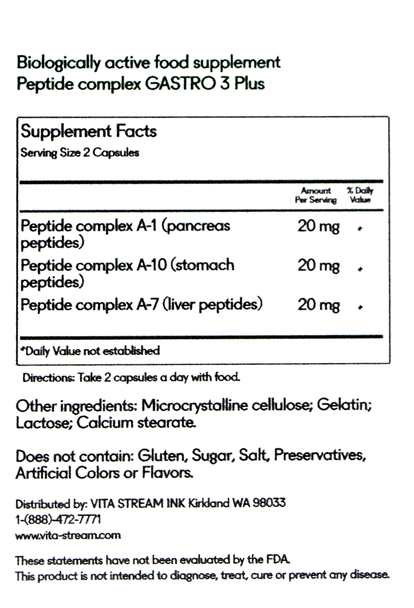 Gastro 3 Plus - Digestive System Peptide Complex