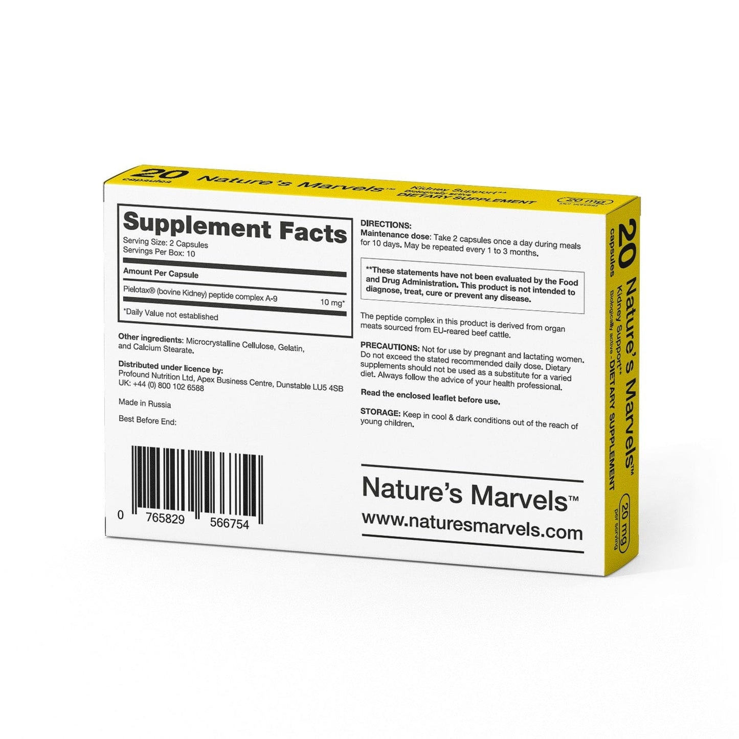 Nature’s Marvels – Kidney Bioregulator with Pielotax 20 Caps