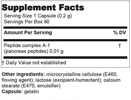 Suprefort - Pancreas Peptide Bioregulator (A-1) 60 Capsules