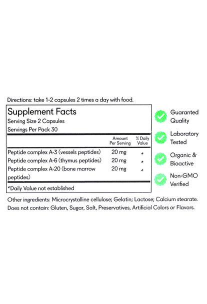 Anemo 3 Plus - Endurance & Immune System Peptide Complex - 60 Caps
