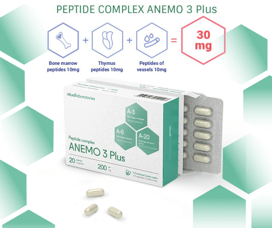 Anemo 3 Plus - Endurance & Immune System Peptide Complex - 60 Caps