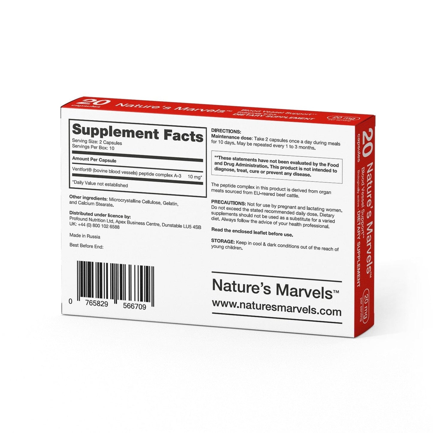 Nature’s Marvels – Blood Cells Bioregulator with Ventfort 20 Caps