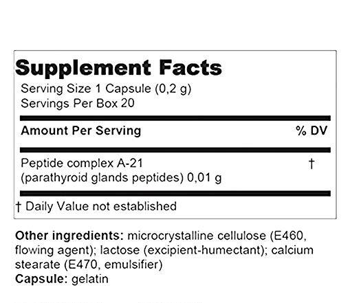 Bonothyrk® - A-21 Parathyroid Peptide Bioregulator - 20 Capsules