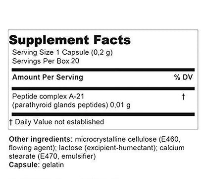 Bonothyrk® - A-21 Parathyroid Peptide Bioregulator - 20 Capsules