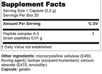 Cerluten® A-5 Nervous System Peptide Bioregulator - 20 Capsules