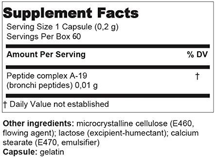 Taxorest - A-19 Lung Peptide Bioregulator  - 60 Capsules