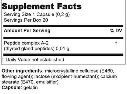 Thyreogen® A-2 Thyroid Peptide Bioregulator - 20 Capsules
