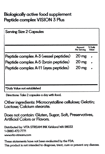 Vision 3 Plus - Visual System Peptide Complex