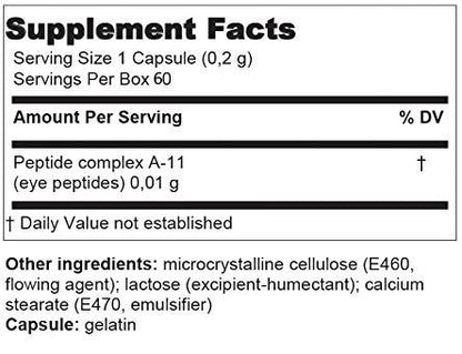 Visoluten - A-11 Retina Peptide Bioregulator 60 Capsules