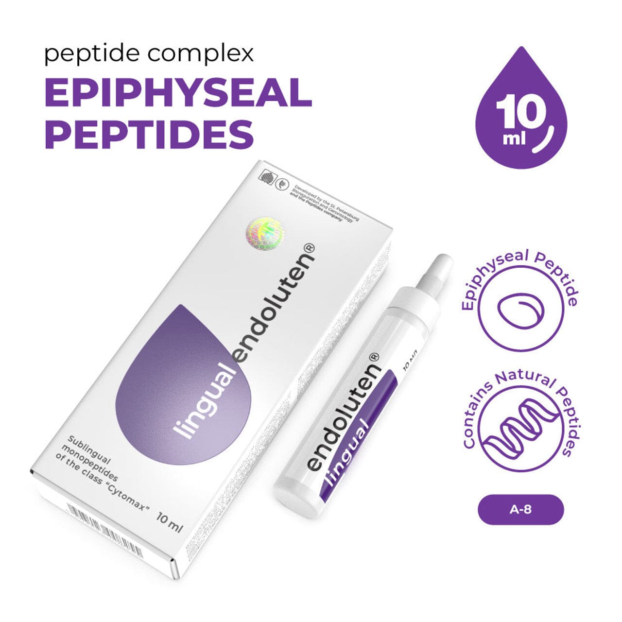 A-8 Endoluten lingual - natural sublingual pineal peptide complex